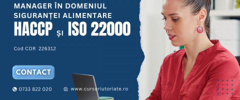 Imagine prezentare Curs online autorizat Manager în domeniul siguranței alimentare HACCP și ISO 22000