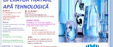 Imagine prezentare CURS OPERATOR LA TRATAREA APEI TEHNOLOGICE