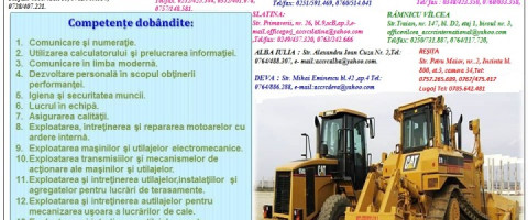Imagine prezentare Curs Mașinist Utilaje Cale și Terasamente