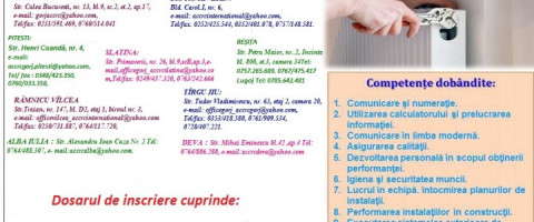 Imagine prezentare Curs Instalator Instalații Tehnico-Sanitare și de Gaz