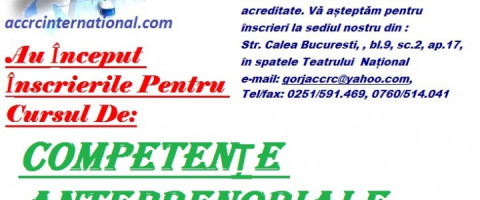 Imagine curs Curs Competente Anteprenoriale