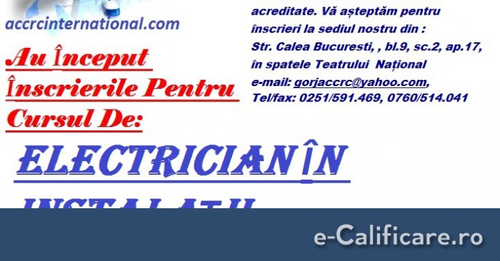 imagine CURS ELECTRICIAN APARATE ȘI ECHIPAMENTE ELECTRICE ȘI ENERGETICE