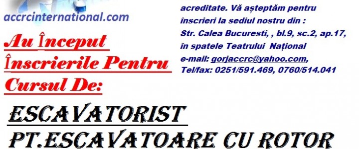 imagine CURS EXCAVATORIST PENTRU EXCAVATOARE CU ROTOR DE MARE CAPACITATE