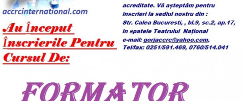 Imagine prezentare CURS FORMATOR