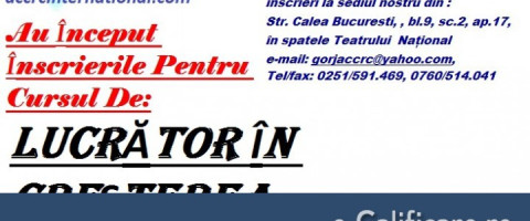 Curs Lucrator Calificat in Cresterea Animalelor, Craiova, jud. Dolj