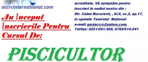 Imagine prezentare CURS PISCICULTOR