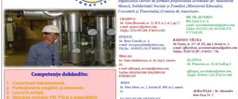 Imagine prezentare Curs: FOCHIST cu autorizație ISCIR