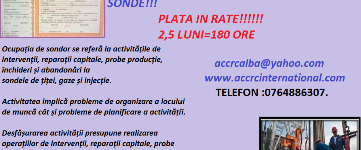 imagine Curs SONDOR FORAJ