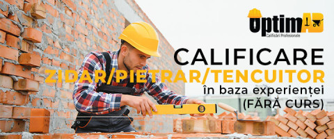 Imagine prezentare Curs calificare: ZIDAR, PIETRAR, TENCUITOR