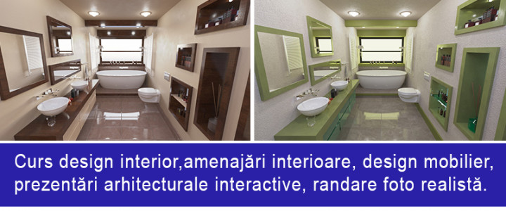 imagine Curs Design interior, amenajări interioare, design mobilier, reprezentări arhitecturale