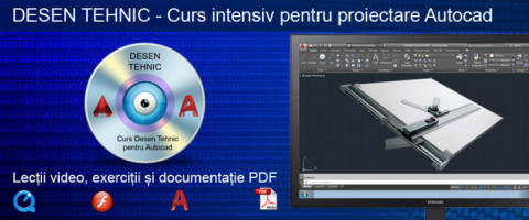 Imagine prezentare Soft educational desen tehnic, curs video intensiv